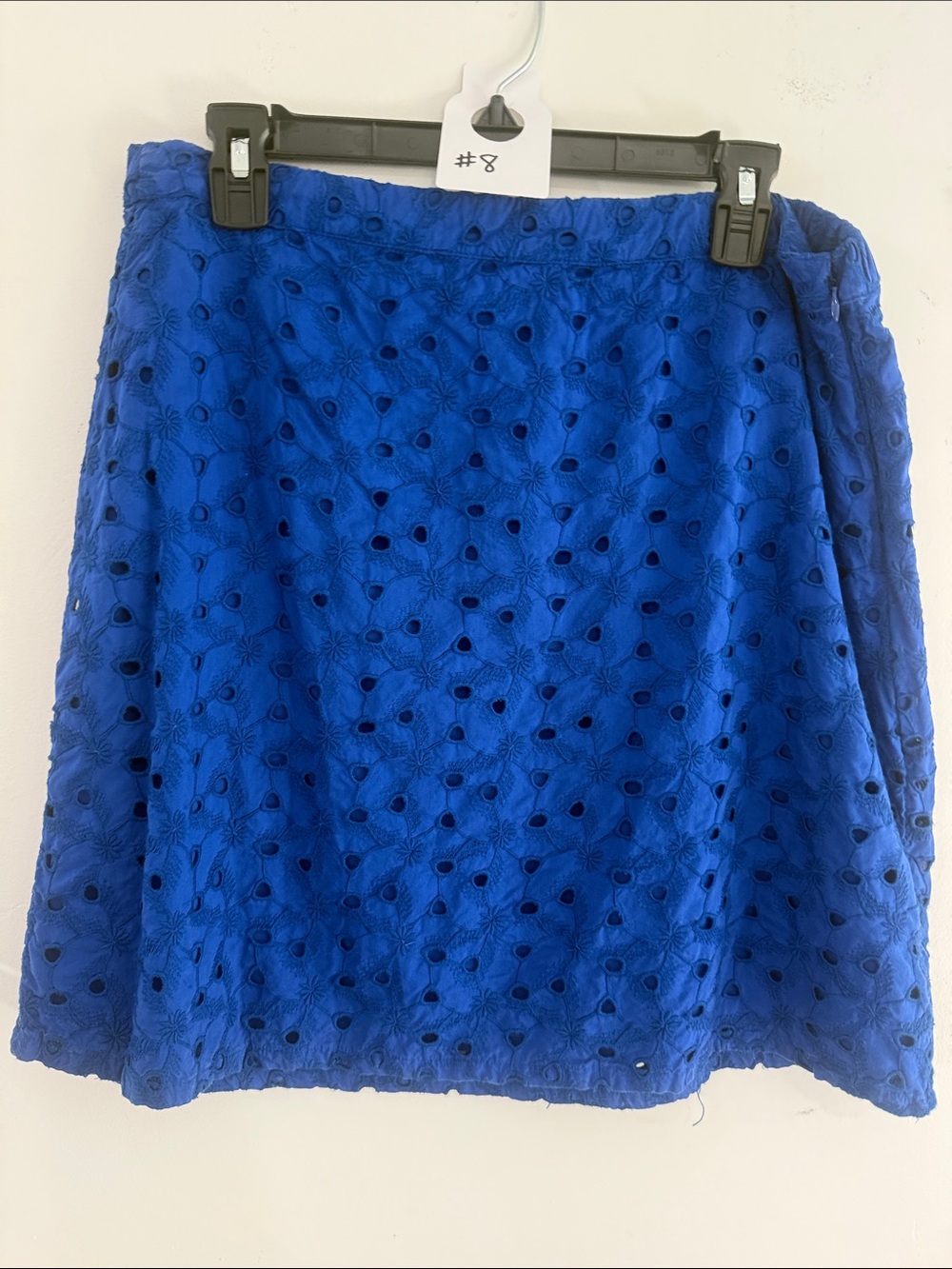 Market & Spruce Royal Blue Eyelet Skater Skirt